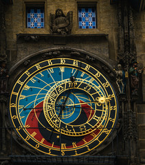 Old astronomical clock in Prague Czech Republic