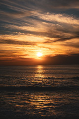 sunset over the sea