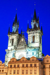 Fototapeta na wymiar Church of Our Lady before Tyn, Prague, Czech Reuplic