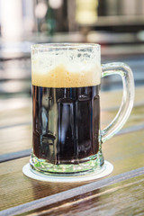 Cool Refreshing Dark Beer in a big glass