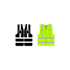 Security vest icon design. Safety symbol isolated on white background. Vector illustration