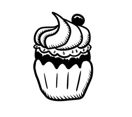Stylized Cupcake Doodle