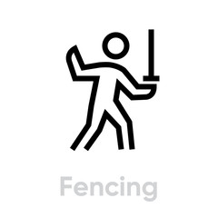 Fencing sport icons