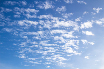 Cloud in the blue sky. A beautiful clouds against the blue sky background. Beautiful cloud pattern in the sky.