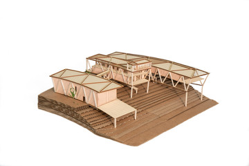 Design architectural model of a coast guard station