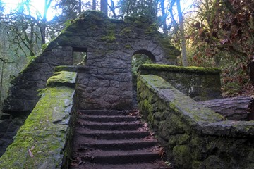 Called the Stone House or Witch's House the bathroom building built by the CCC and distroyed in a...