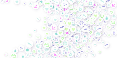 Social media marketing, Communication concept.