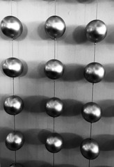 Fototapeta premium black and white silver hanging balls
