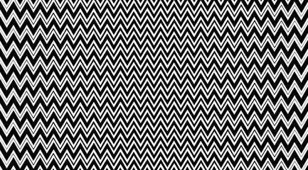 Abstract zig zag vector background. Black and white optical illusion texture. Geometric backdrop.