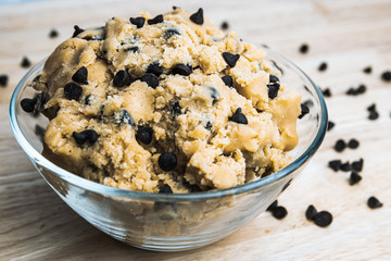 Bowl of Chocolate Chip Cookie Dough