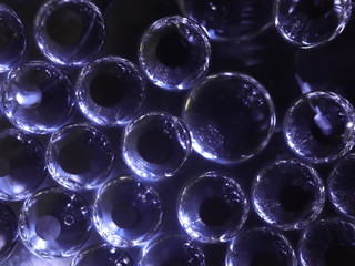 bubbles made from water and oil mixed