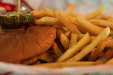 french fries in box