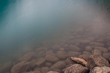 crystal clear waters at lake louise