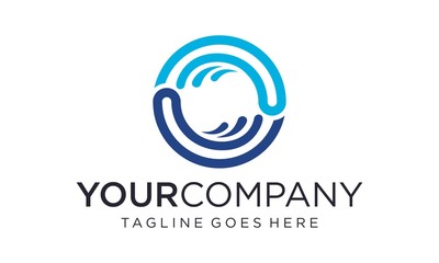 Recycle water concept for logo design vector editable