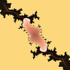 Yellow brown abstract fractal