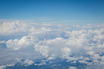 sky and clouds view from airplan