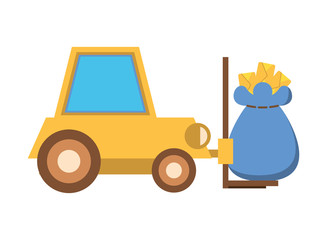 forklift vehicle service with mailbag