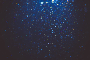 Abstract blue bokeh with black