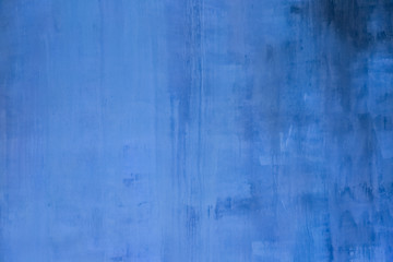 Old cement paint blue wall