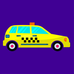 taxi car isolated vector illustration in flat style
