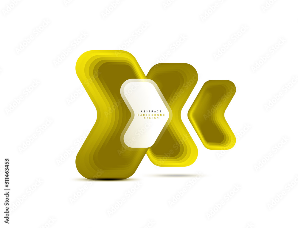 Poster vector arrow geometric banner created with blend color shapes effects. trendy simple button, icon or