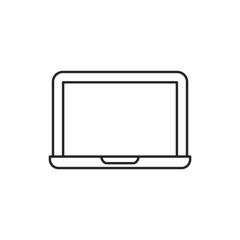 laptop, computer, digital vector icon.
