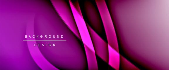 Dynamic trendy fluid color gradient abstract background with flowing wave lines. Vector Illustration