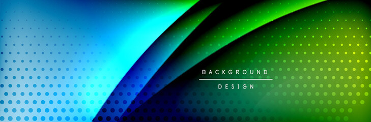 Flowing waves with 3d shadow effects and fluid gradients. Dynamic trendy abstract background. Vector Illustration