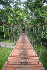 Suspension bridge at Khao Kradong travel attraction.