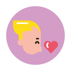 happy valentines day young man with heart