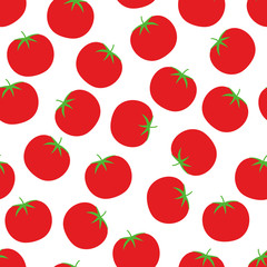 Tomato Seamless Pattern Background Vector Design Template