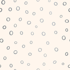 Vector Sliver gradient hand drawn Bubbles seamless pattern
