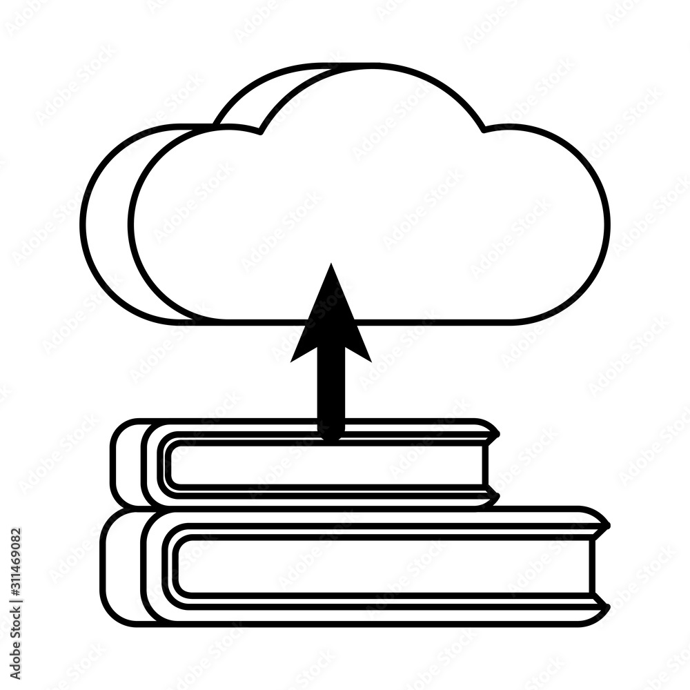 Poster cloud computing server with books technology