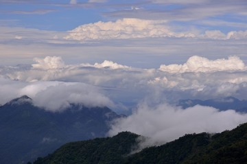 Mountain cloud landscape-Taiping Mountain in Yilan County, Taiwan.