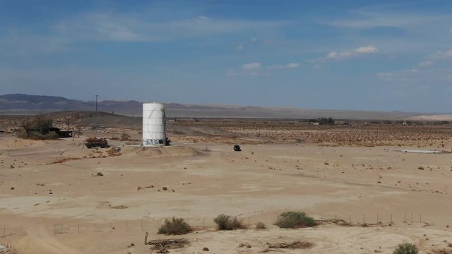 Truck and cylo in the dessert