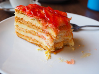 Desserts and coffee is a simple European breakfast.