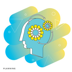 Business Planing concept Flat vector illustration.