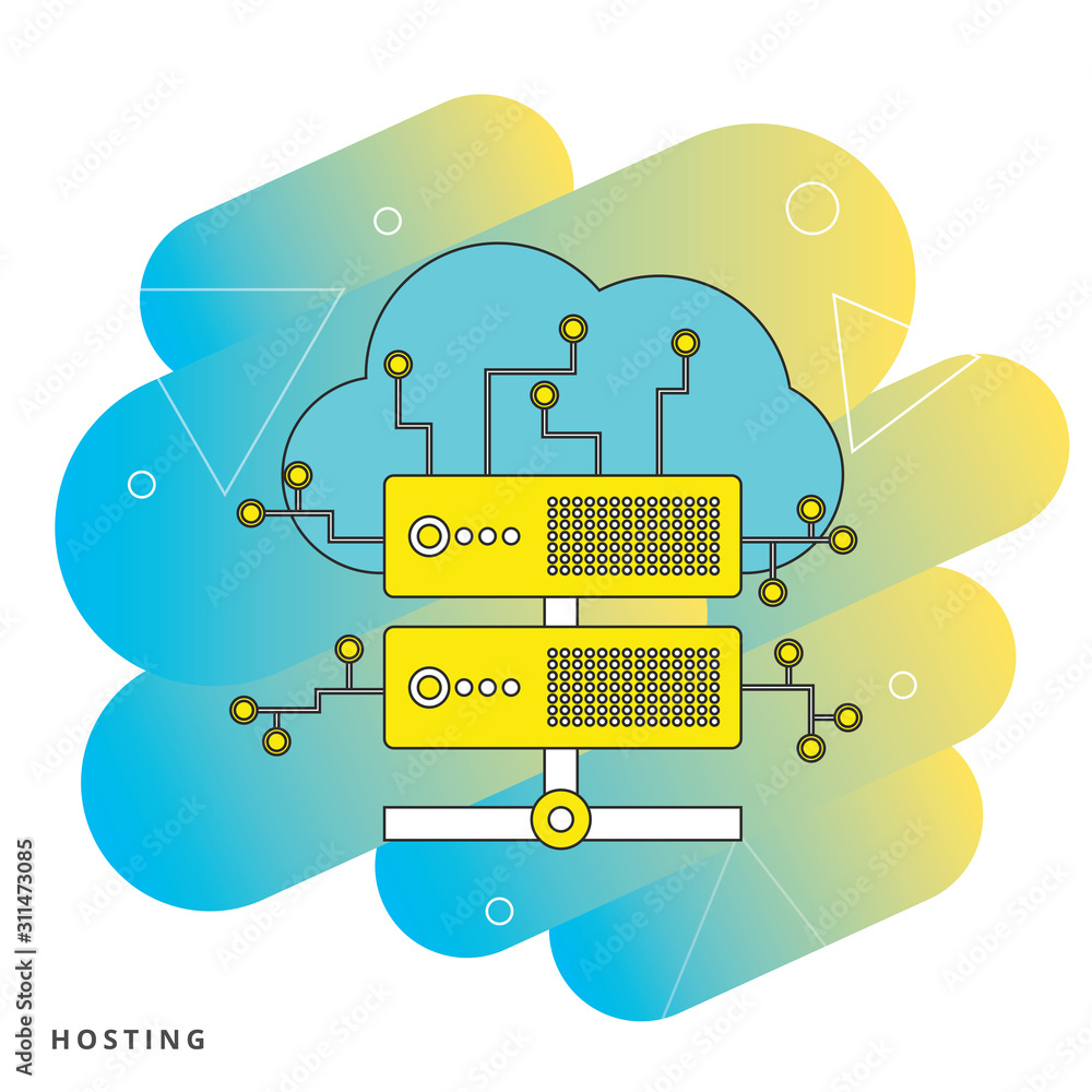 Poster web hosting concept