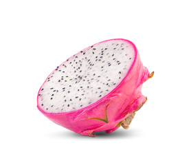 Dragon fruit, pitaya an isolated on white background with clipping path