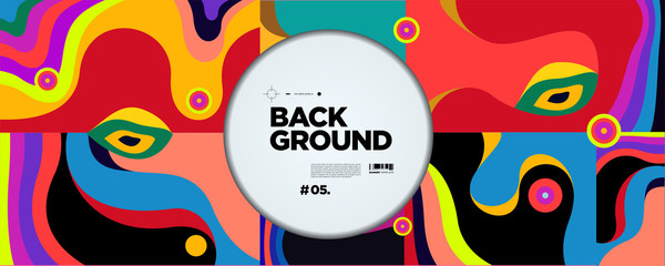 Colorful Abstract Banner Template with Dummy Text for Web Design, Landing page, social media story, and Print Material.