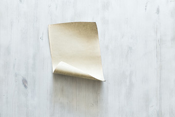 old paper on white wall