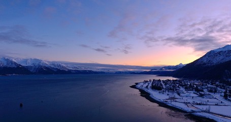 Winter views of Seward, Alaska 