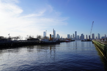 view of london new york city water front hundsone river