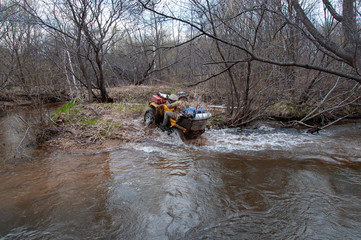 ATV travel in spring in Khabarovsk Territory