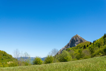 Meadow near Montsegur commune in France