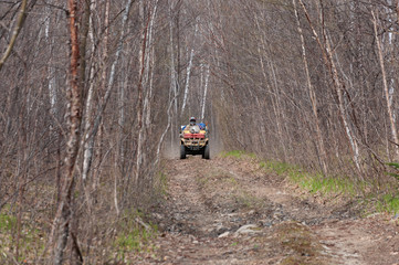 ATV travel in spring in Khabarovsk Territory
