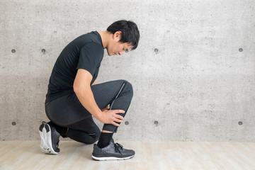 スポーツウェアを着た男性