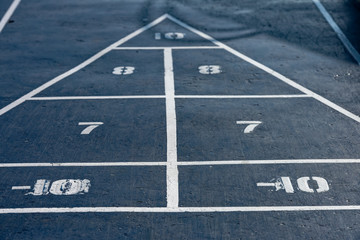 Fototapeta premium Shuffleboard scoring diagram