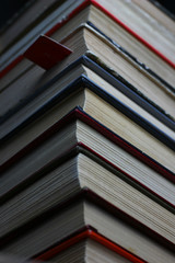 educational literature laid out in a row