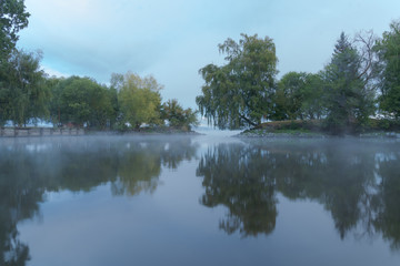 Quiet and chilliy morning at upper Klamath Lake in Oregon